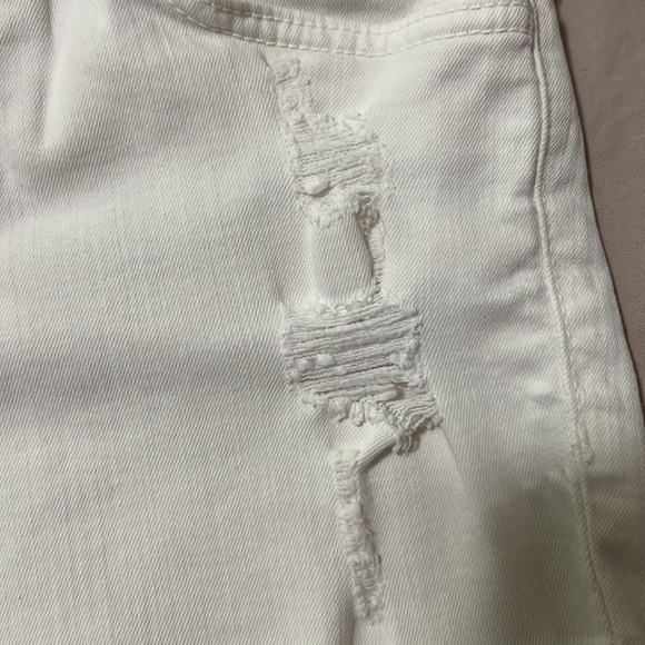 Flying Monkey White Distressed Jean Shorts - Picture 4 of 6